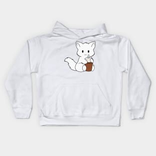 White Fox Ice Coffee Kids Hoodie